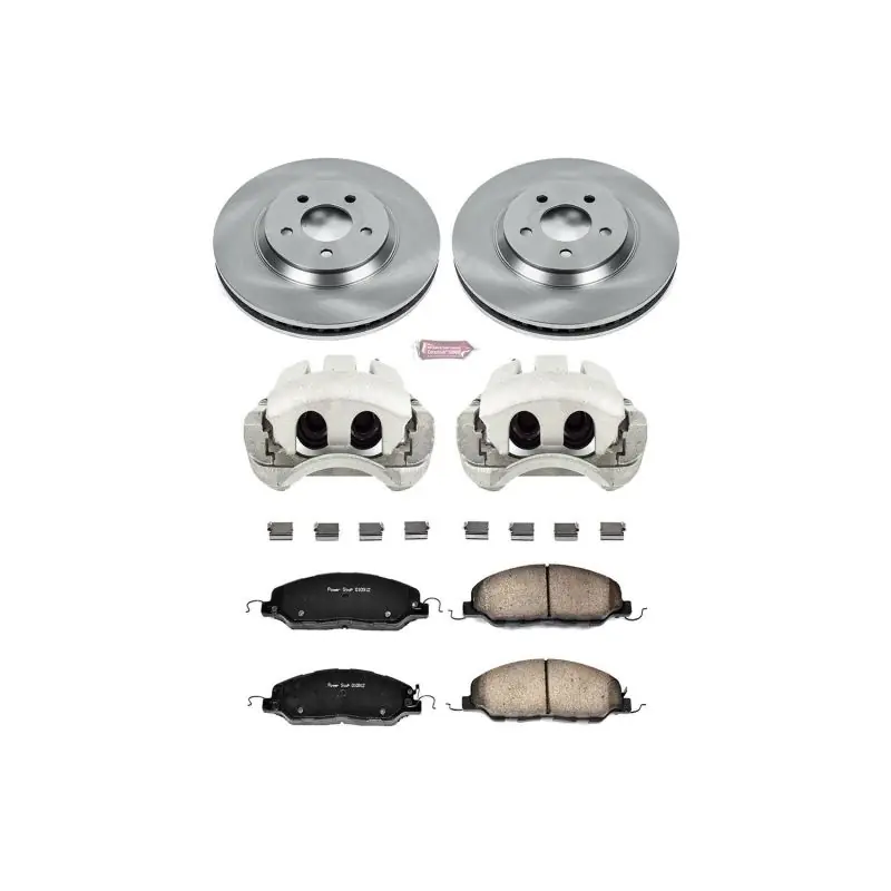 Power Stop 11-14 Ford Mustang Front Autospecialty Brake Kit w/Calipers (PSBKCOE5407)