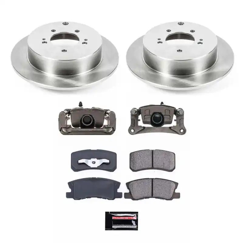 Power Stop 09-15 Mitsubishi Lancer Rear Autospecialty Kit w/Calipers (PSBKCOE5499)