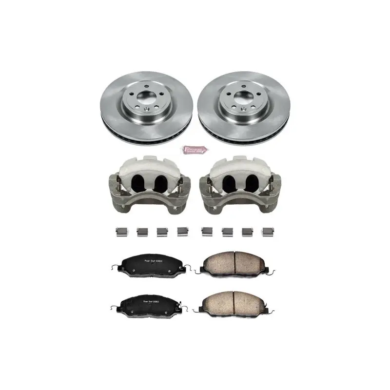 Power Stop 11-14 Ford Mustang Front Autospecialty Brake Kit w/Calipers (PSBKCOE5944)