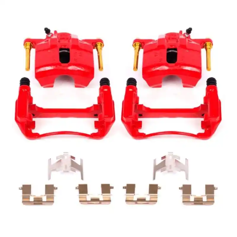 Power Stop 97-99 Acura CL Front Red Calipers w/Brackets - Pair (PSBS1460)