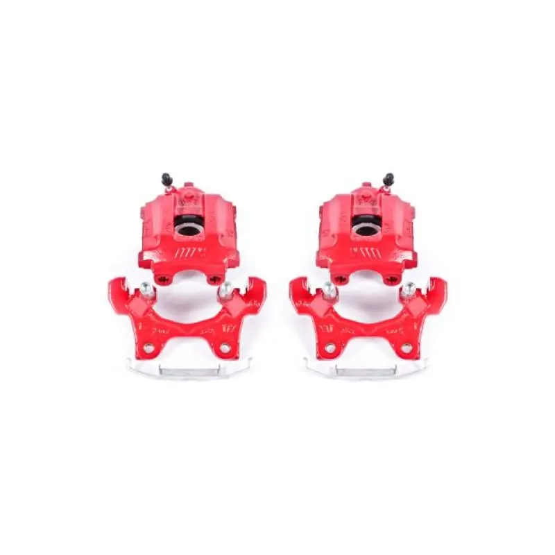 Power Stop 95-99 BMW M3 Rear Red Calipers w/Brackets - Pair (PSBS1890)