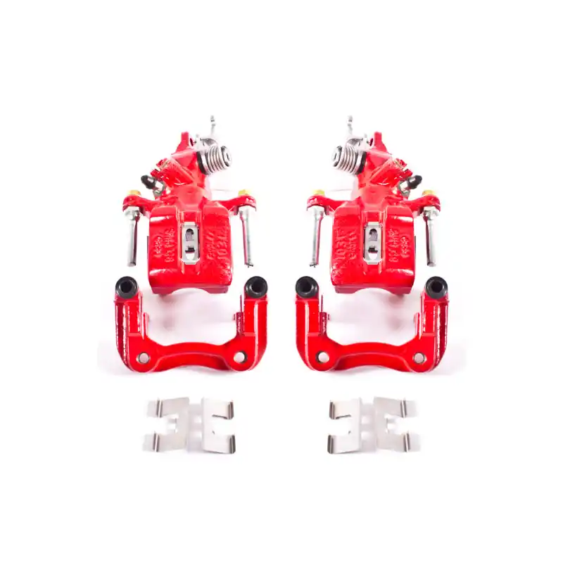 Power Stop 04-08 Acura TSX Rear Red Calipers w/Brackets - Pair (PSBS2068)