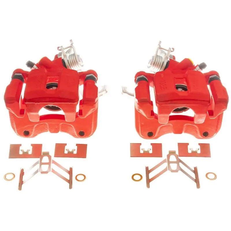 Power Stop 05-07 Honda Accord Rear Red Calipers - Pair (PSBS2068A)