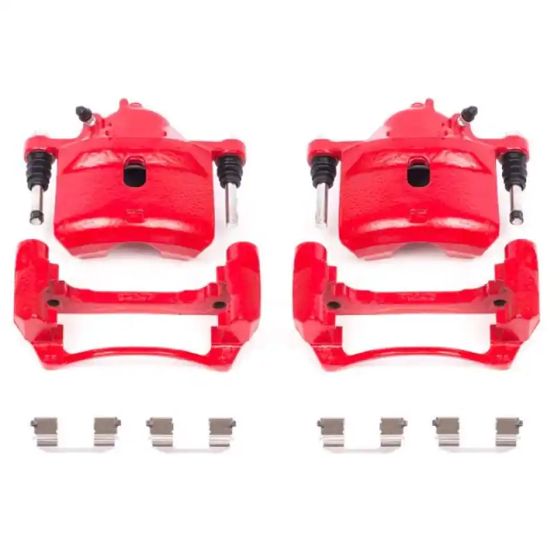 Power Stop 98-02 Honda Accord Front Red Calipers w/Brackets - Pair (PSBS2090)