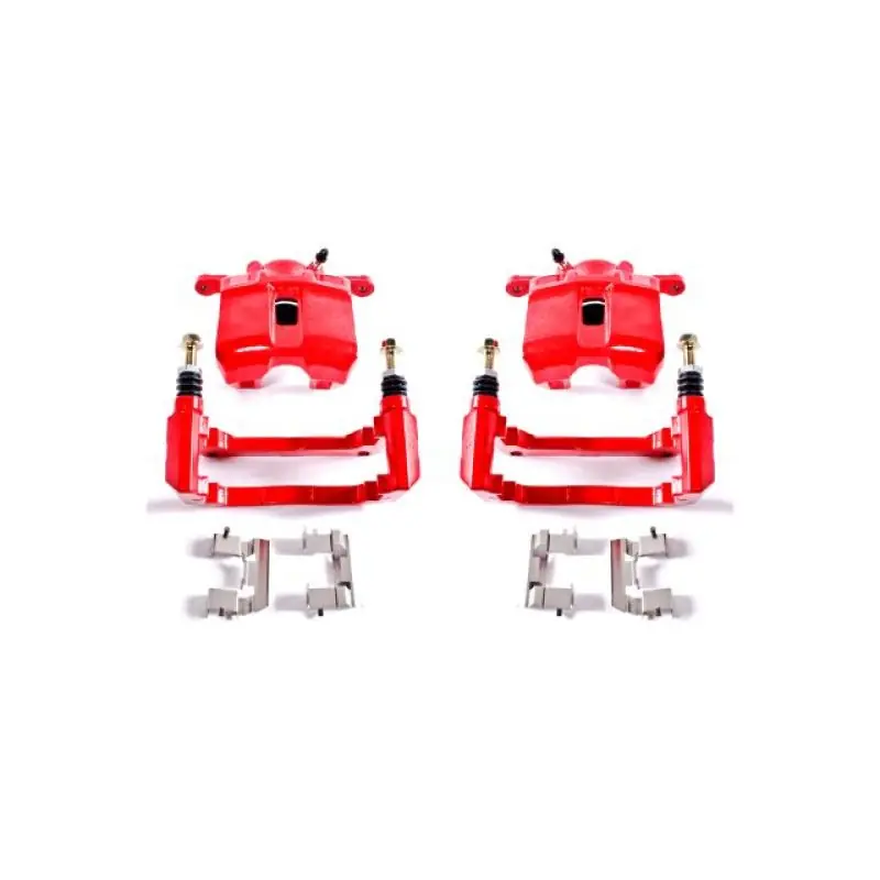 Power Stop 01-03 Acura CL Front Red Calipers w/Brackets - Pair (PSBS2584)