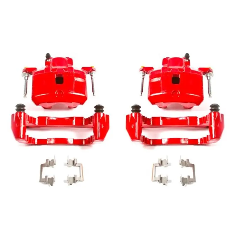 Power Stop 01-05 Chrysler Sebring Front Red Calipers w/Brackets - Pair (PSBS2614)