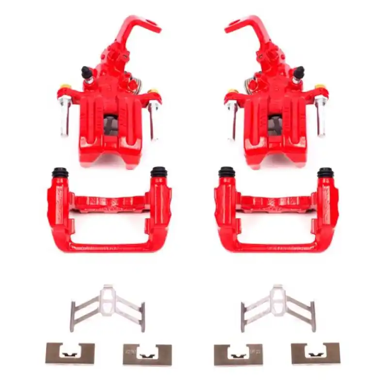 Power Stop 00-09 Honda S2000 Rear Red Calipers w/Brackets - Pair (PSBS2730)