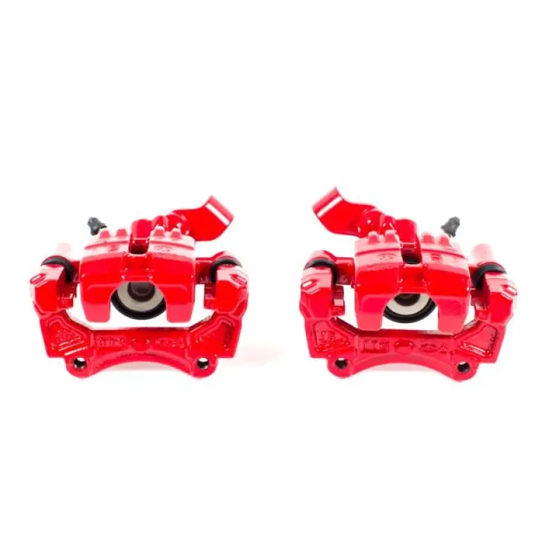 Power Stop 01-05 Mazda Miata Rear Red Calipers w/Brackets - Pair (PSBS2738)