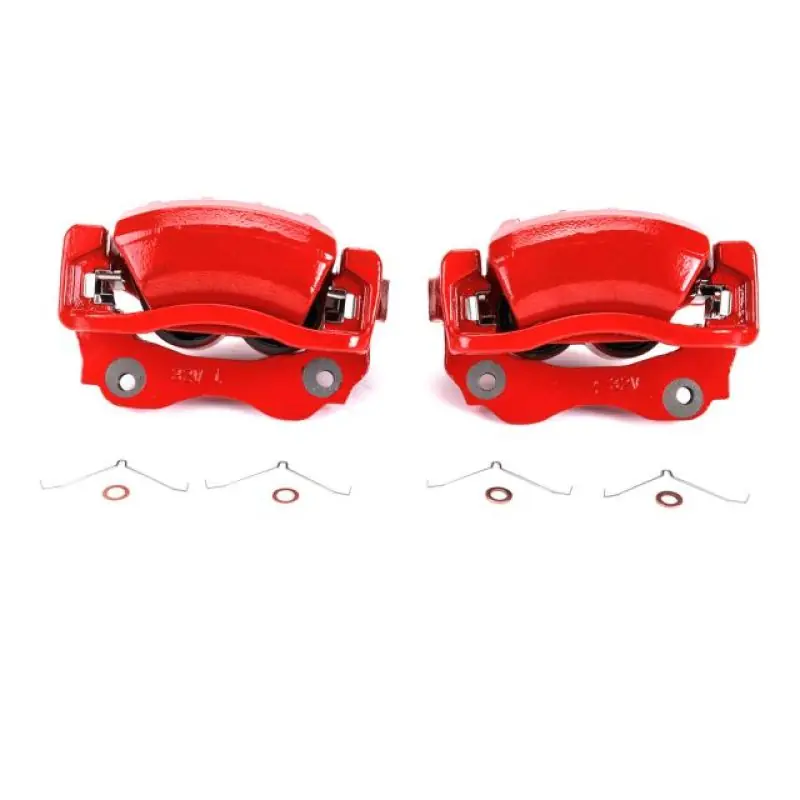 Power Stop 01-05 Lexus IS300 Front Red Calipers w/Brackets - Pair (PSBS2778)