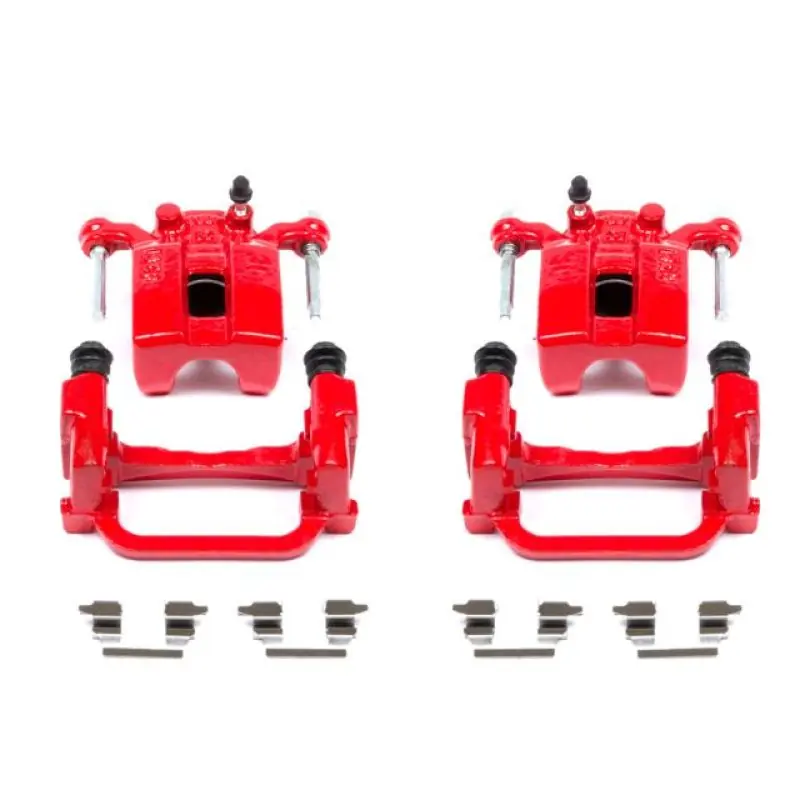 Power Stop 05-08 Infiniti G35 Rear Red Calipers w/Brackets - Pair (PSBS2792A)