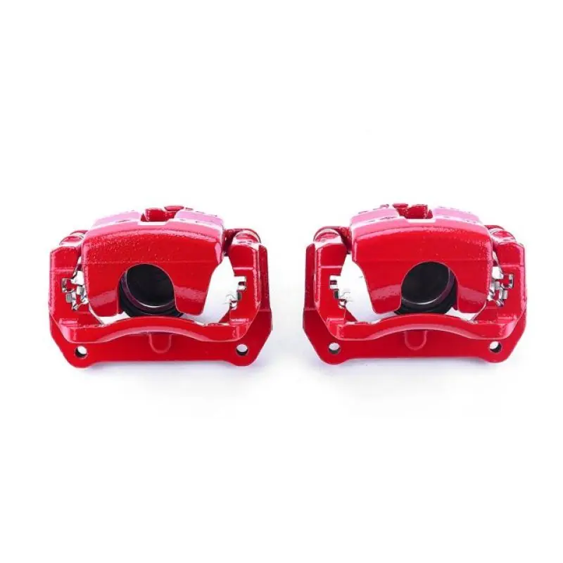 Power Stop 01-05 Mazda Miata Front Red Calipers w/Brackets - Pair (PSBS2812)