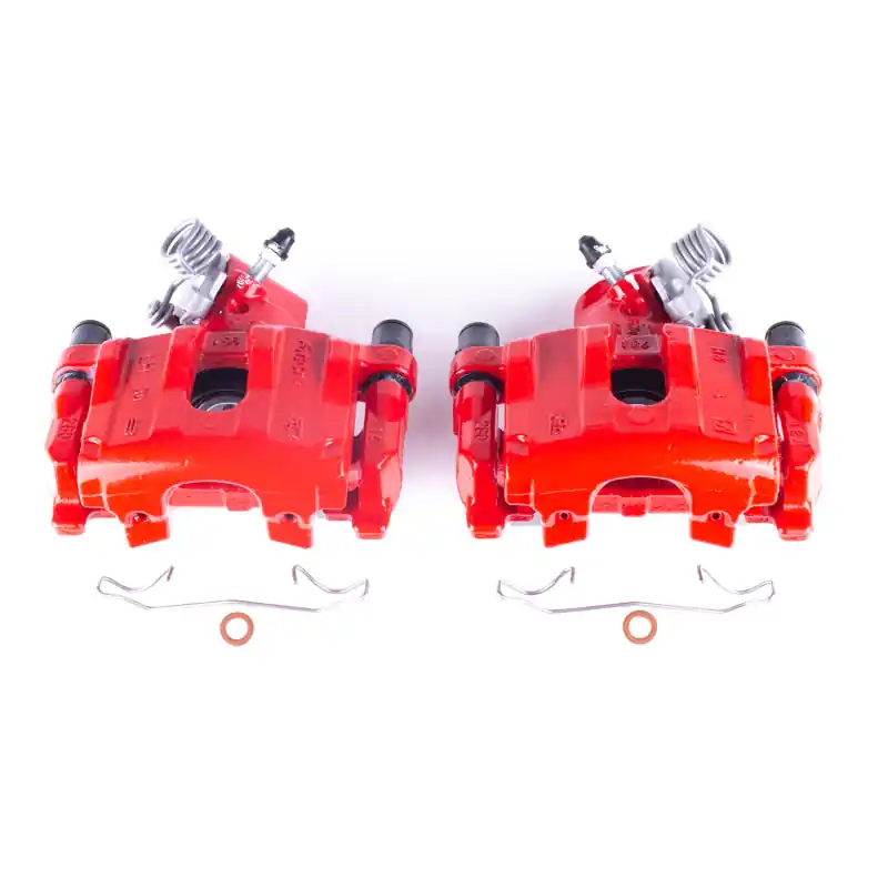 Power Stop 04-13 Mazda 3 Rear Red Calipers w/Brackets - Pair (PSBS2954A)