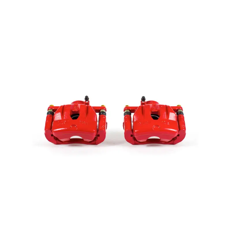 Power Stop 04-11 Mazda RX-8 Front Red Calipers w/Brackets - Pair (PSBS3248A)