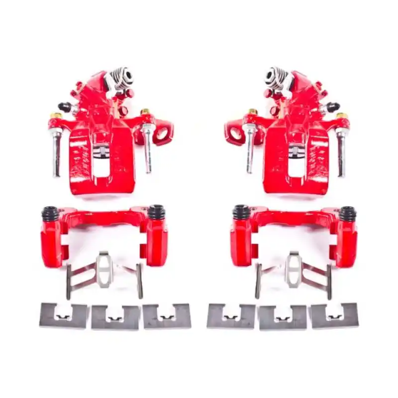 Power Stop 06-11 Acura CSX Rear Red Calipers w/Brackets - Pair (PSBS3298)