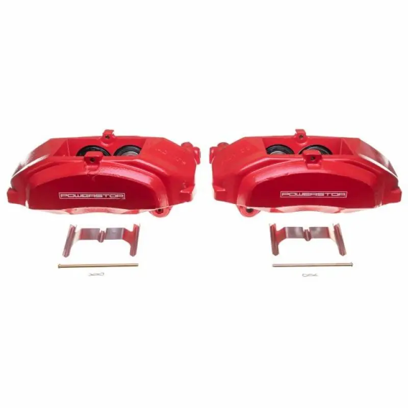 Power Stop 16-17 Lexus GS200t Front Red Calipers w/o Brackets - Pair (PSBS3336)