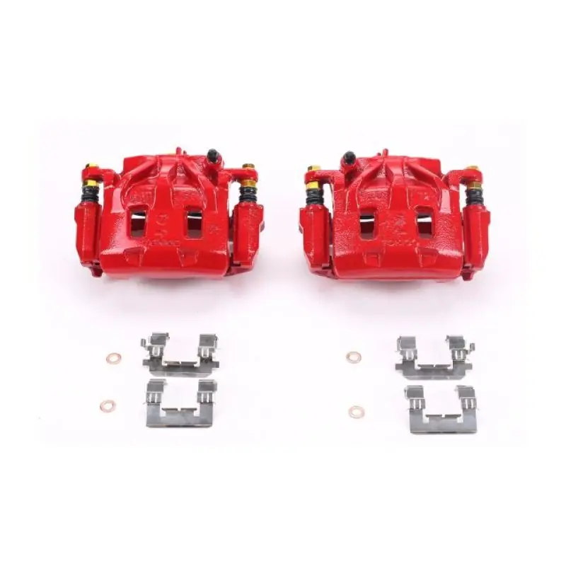 Power Stop 06-07 Subaru B9 Tribeca Front Red Calipers w/Brackets - Pair (PSBS3348)