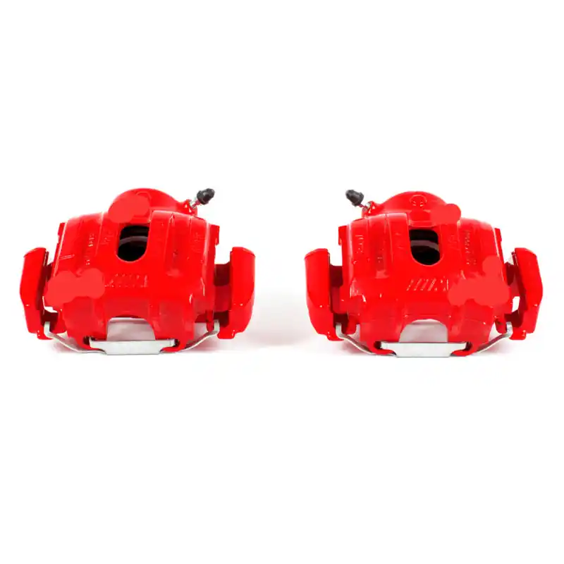 Power Stop 95-99 BMW M3 Front Red Calipers w/Brackets - Pair (PSBS3404)
