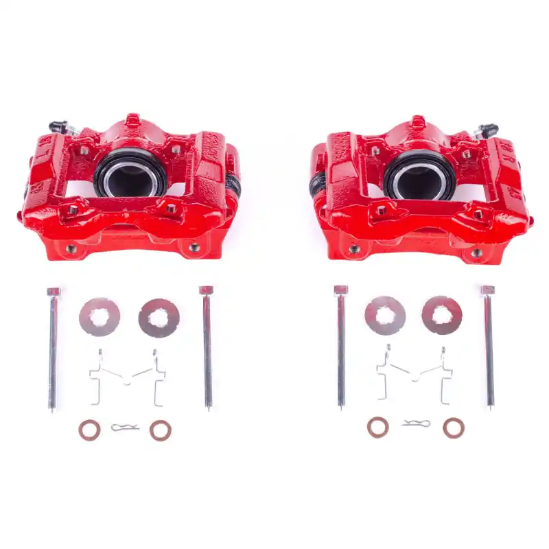 Power Stop 2006 Lexus GS300 Rear Red Calipers w/Brackets - Pair (PSBS3406)