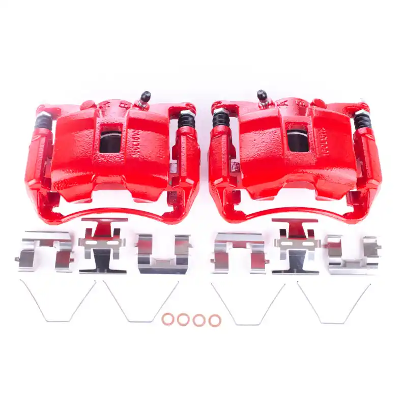 Power Stop 06-11 Acura CSX Front Red Calipers w/Brackets - Pair (PSBS3448)