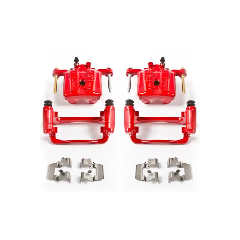 Power Stop 06-12 Mitsubishi Eclipse Rear Red Calipers w/Brackets - Pair (PSBS3492)