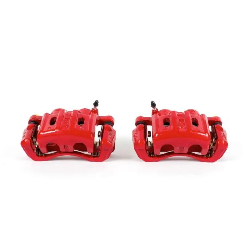 Power Stop 95-98 Eagle Talon Front Red Calipers w/Brackets - Pair (PSBS4670)