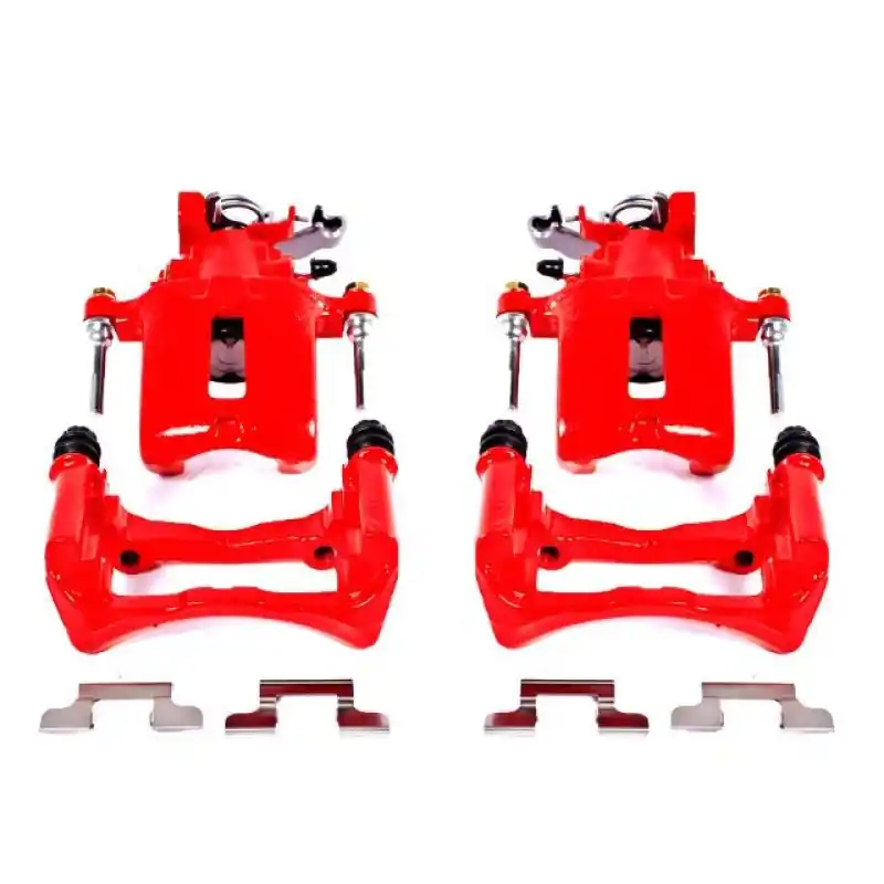 Power Stop 05-14 Ford Mustang Rear Red Calipers w/Brackets - Pair (PSBS4926)