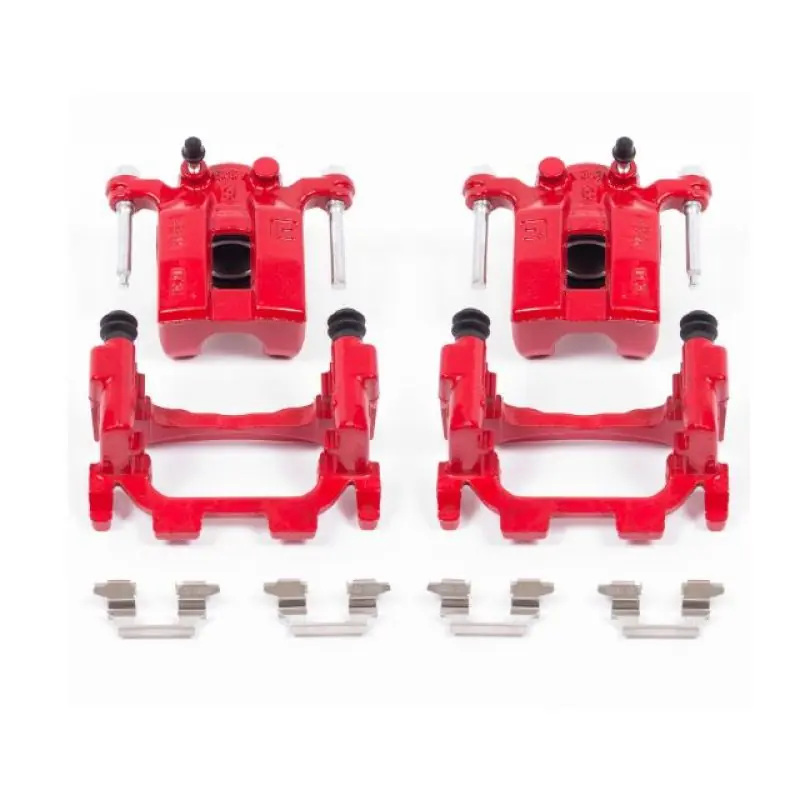 Power Stop 11-12 Infiniti G25 Rear Red Calipers w/Brackets - Pair (PSBS6036)