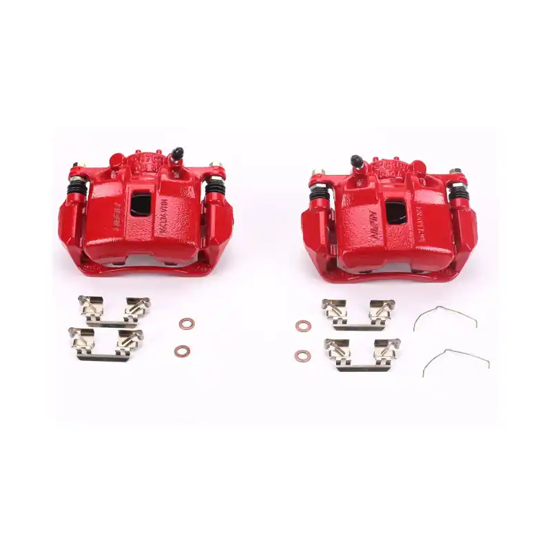 Power Stop 13-15 Acura ILX Front Red Calipers w/Brackets - Pair (PSBS6038)