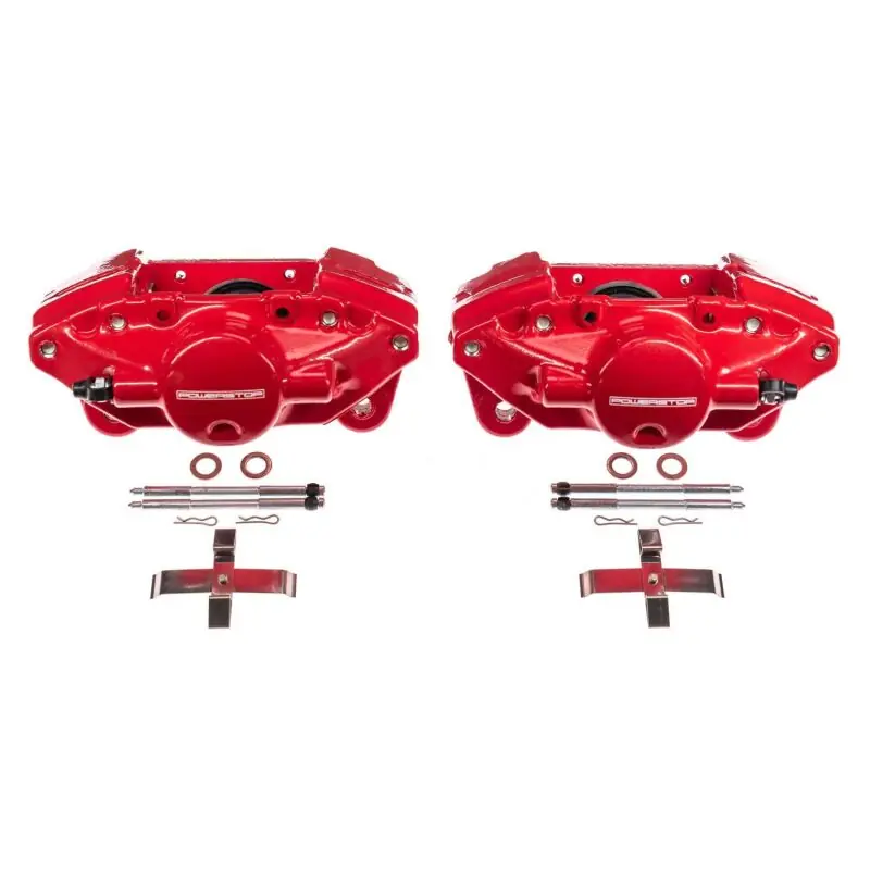 Power Stop 03-04 Infiniti G35 Rear Red Calipers - Pair (PSBS6264)