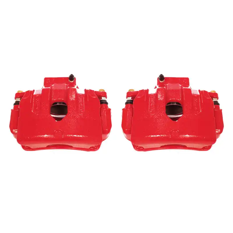 Power Stop 10-16 Hyundai Genesis Coupe Front Red Calipers w/Brackets - Pair (PSBS6412)