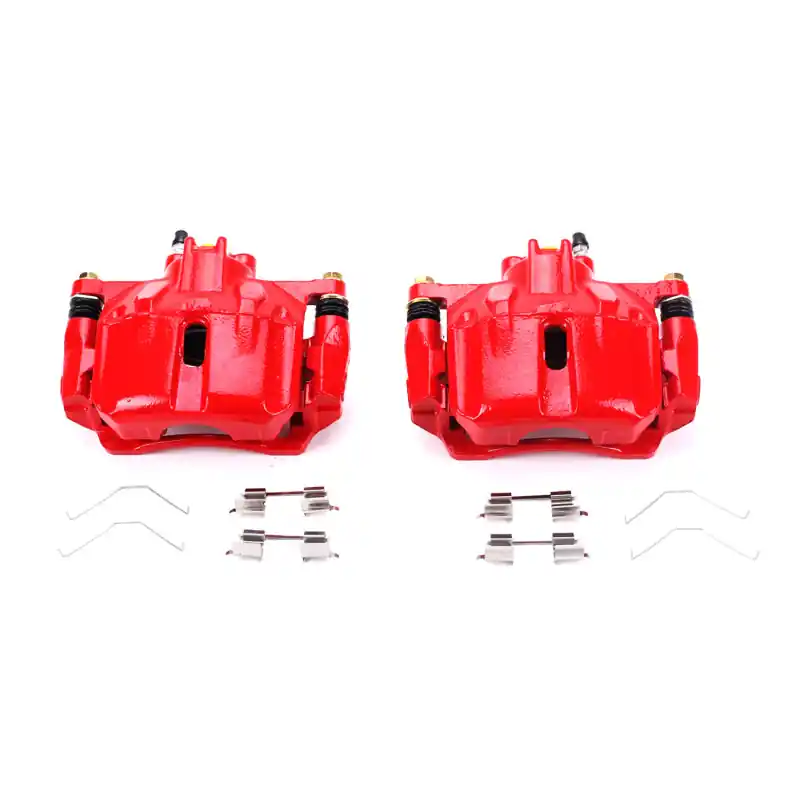 Power Stop 12-15 Honda Civic Front Red Calipers w/Brackets - Pair (PSBS6764)