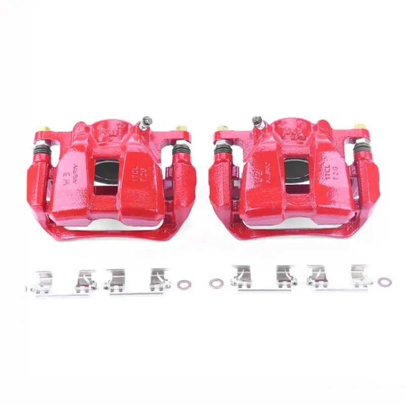 Power Stop 13-18 Honda Accord Front Red Calipers w/Brackets - Pair (PSBS7106)