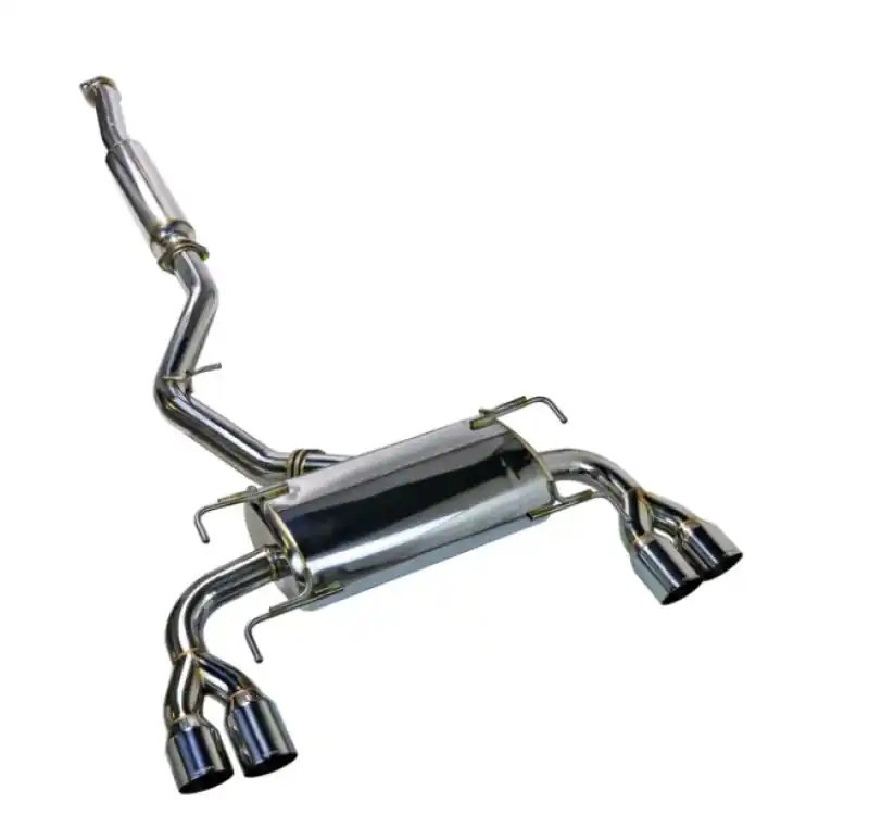 Remark 08-14 Subaru WRX STi GR Hatch Sports Touring Cat-Back Exhaust - SS Quad Tips (Resonated) (REMRK-C2076S-02)