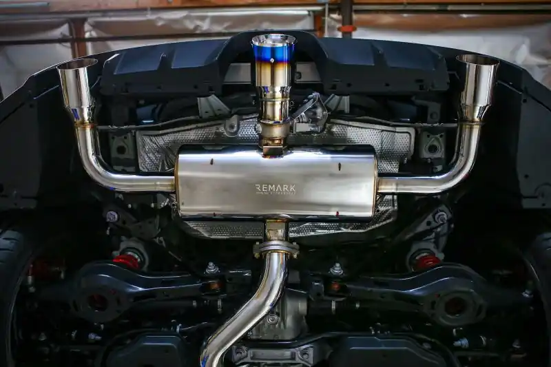 Remark 2023+ Toyota GR Corolla Elite Spec Cat-Back Exhaust w/ Outer Polished & Center Burned TI Tips (REMRK-C3076T-05)