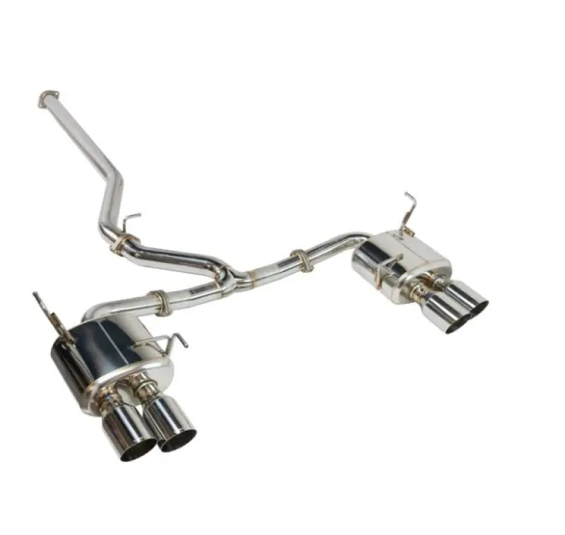 Remark 08-14 Subaru WRX STi GR Hatch Cat-Back Exhaust w/ SS Quad Tips (Non-Resonated) (REMRK-C4076S-02N)