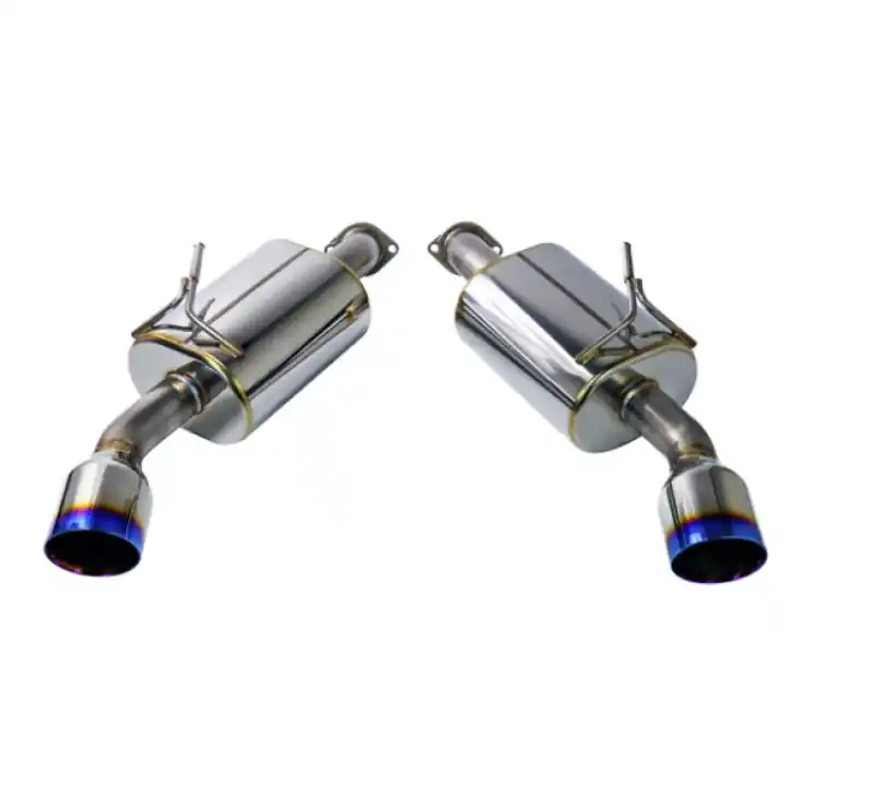 REMARK 14+ Infiniti Q50 Axleback Exhaust w/Mufflers - Burnt Double Wall Tip (REMRO-TTQ5-DM)