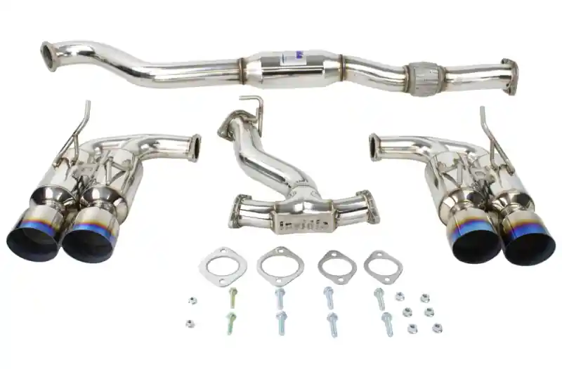 Invidia 08-14 Subaru WRX Hatchback Gemini Single Layer Titanium Tip Cat-back Exhaust (INVHS08ST5GM4ST)