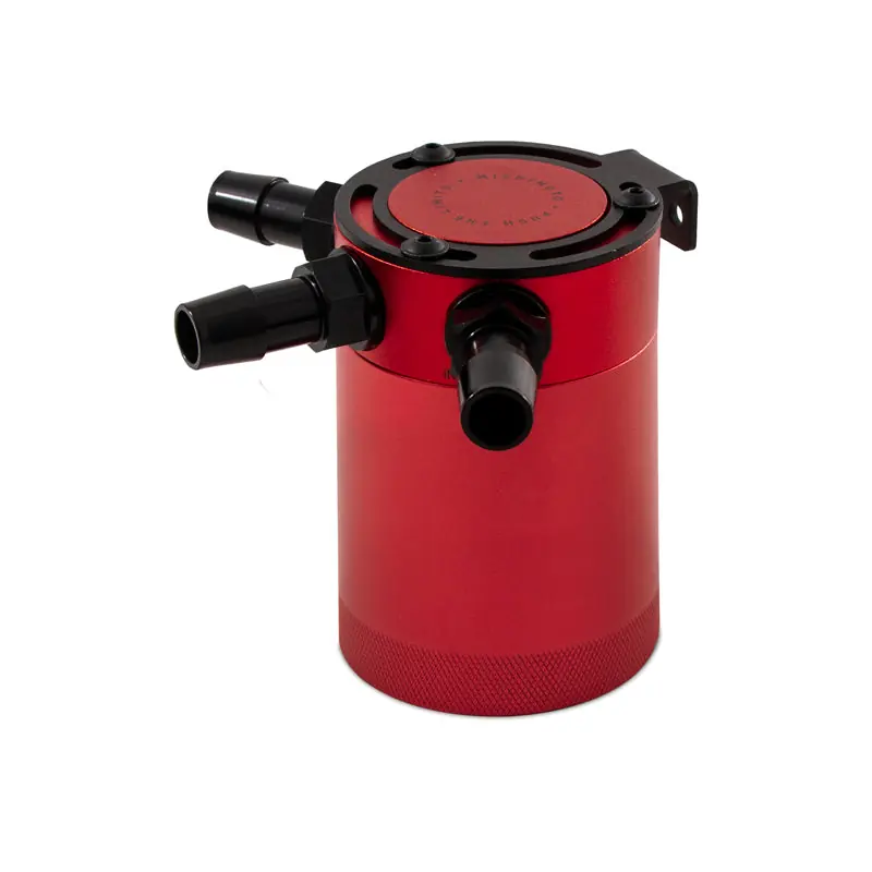 Mishimoto Compact Baffled Oil Catch Can 3-Port - Red (MISMMBCC-CBTHR-RD)