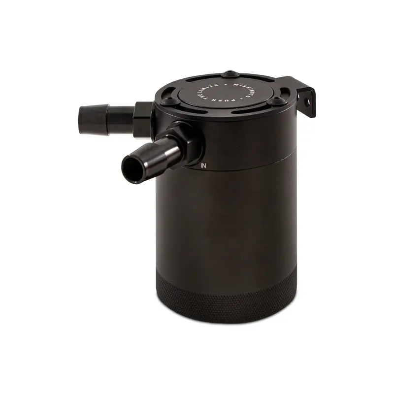 Mishimoto Compact Baffled Oil Catch Can - 2-Port (MISMMBCC-CBTWO-BK)