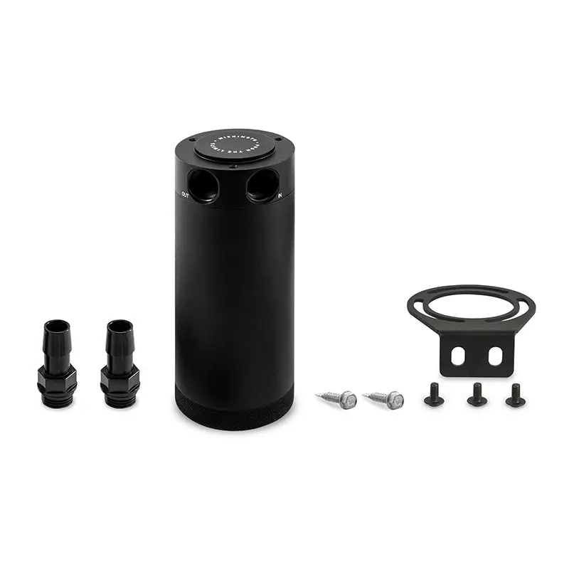 Mishimoto 2-Port Universal XL Baffled Catch Can - Black (MISMMBCC-CBTWO-XLBK)