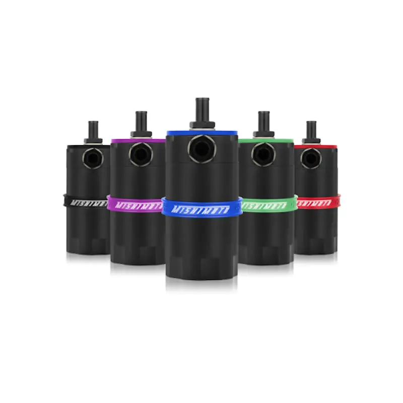 Mishimoto Universal Baffled Oil Catch Can - Red (MISMMBCC-UNI-RD)