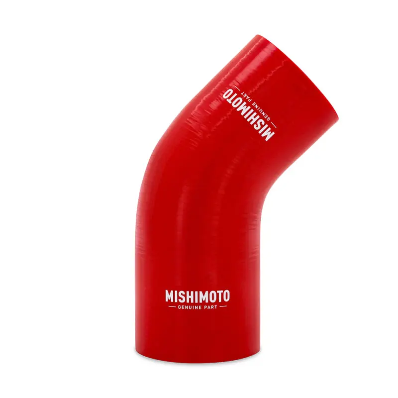 Mishimoto Silicone Reducer Coupler 45 Degree 2.5in to 2.75in - Red (MISMMCP-R45-25275RD)