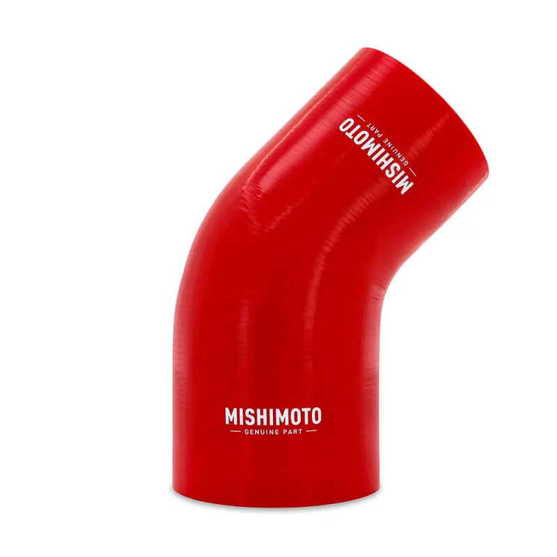 Mishimoto Silicone Reducer Coupler 45 Degree 3.5in to 4in - Red (MISMMCP-R45-3540RD)