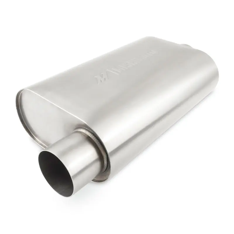 Mishimoto Universal Muffler with 3.0in Offset Inlet/Outlet - Brushed (MISMMEXH-MF-3COBR)