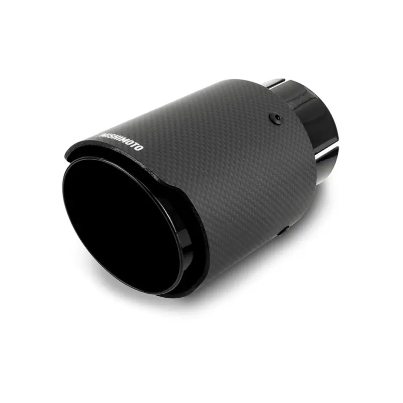 Mishimoto Carbon Fiber Muffler Tip 2.5in Inlet 3.5in Outlet Black (MISMMEXH-TIP-CF25BK)