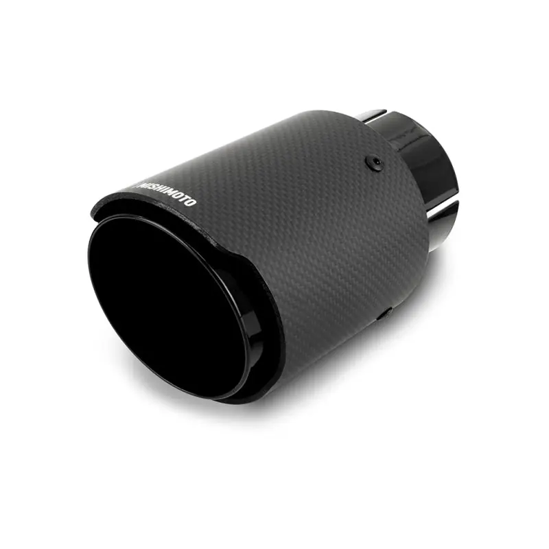 Mishimoto Carbon Fiber Muffler Tip 3in Inlet 4in Outlet Black (MISMMEXH-TIP-CF3BK)