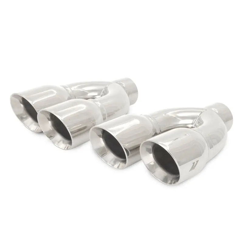Mishimoto Universal Steel Muffler Tip 2.5in Inlet Dual Y Polished (MISMMEXH-TIP-QY25P)