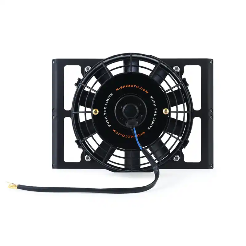 Mishimoto Universal 10in. Heavy-Duty Oil Cooler Fan Shroud - Micro Wrinkle Black (MISMMFS-HDOC-10)