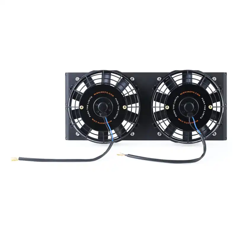 Mishimoto Universal 17in. Heavy-Duty Oil Cooler Fan Shroud - Micro Wrinkle Black (MISMMFS-HDOC-17)