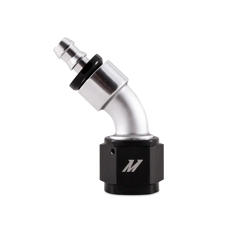 Mishimoto Push-On Swivel End Hose Fitting, 45 Degrees -10AN (MISMMFT-10AN-45)